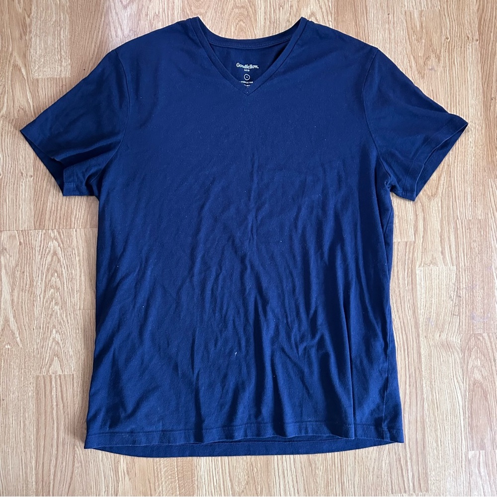 Goodfellow & Co Men's Deep Blue V-Neck Tee